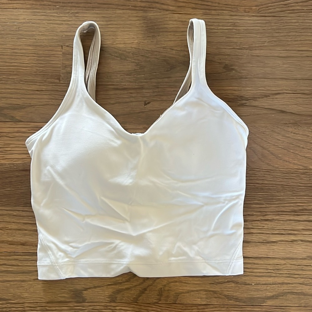 white Lululemon align tank size:0